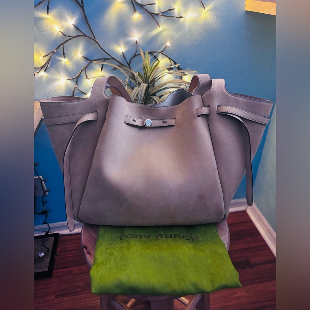 Tory Burch Large Suede Romy Tote Bag